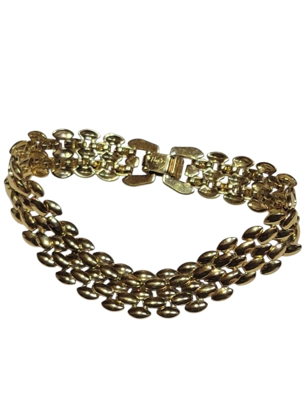 VINTAGE! NAPIER Gold Tone Panther Bracelet